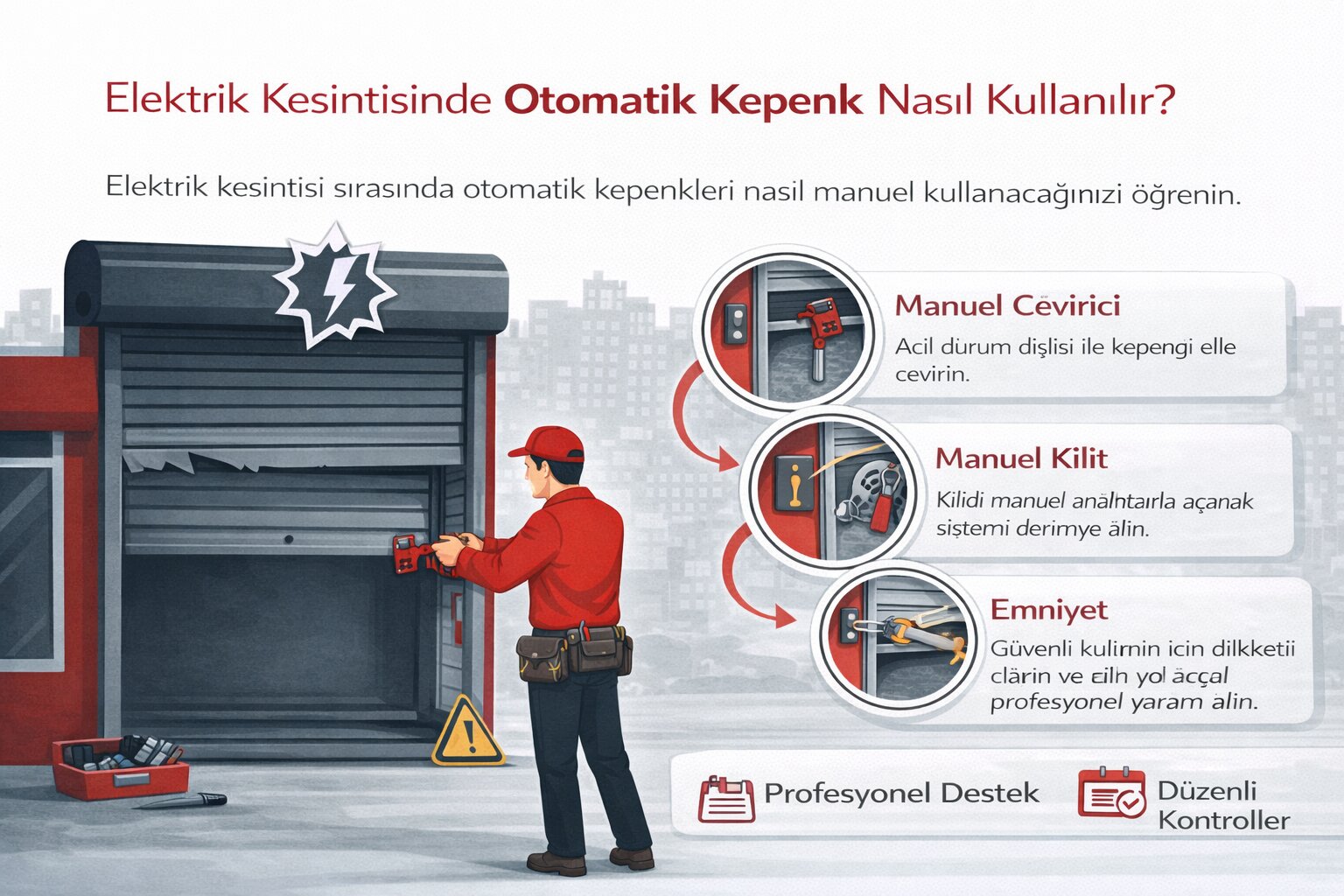 Elektrik Kesintisinde Otomatik Kepenk Nasıl Kullanılır? görseli