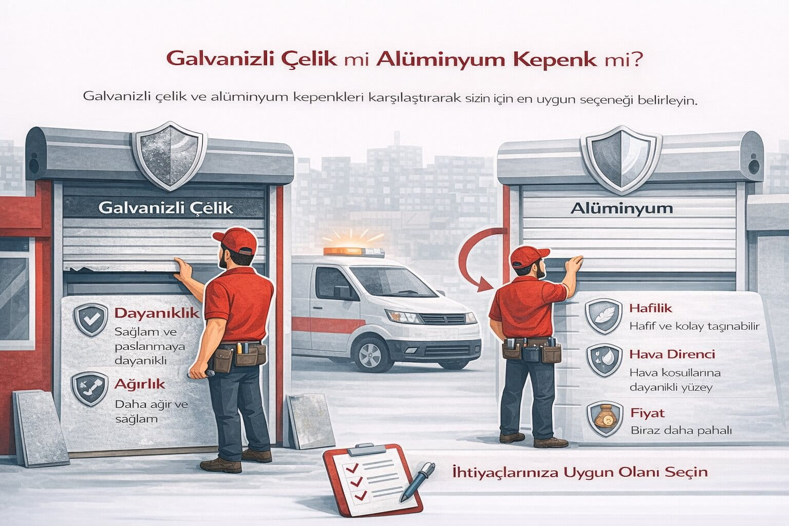 Galvanizli Çelik mi Alüminyum Kepenk mi? görseli