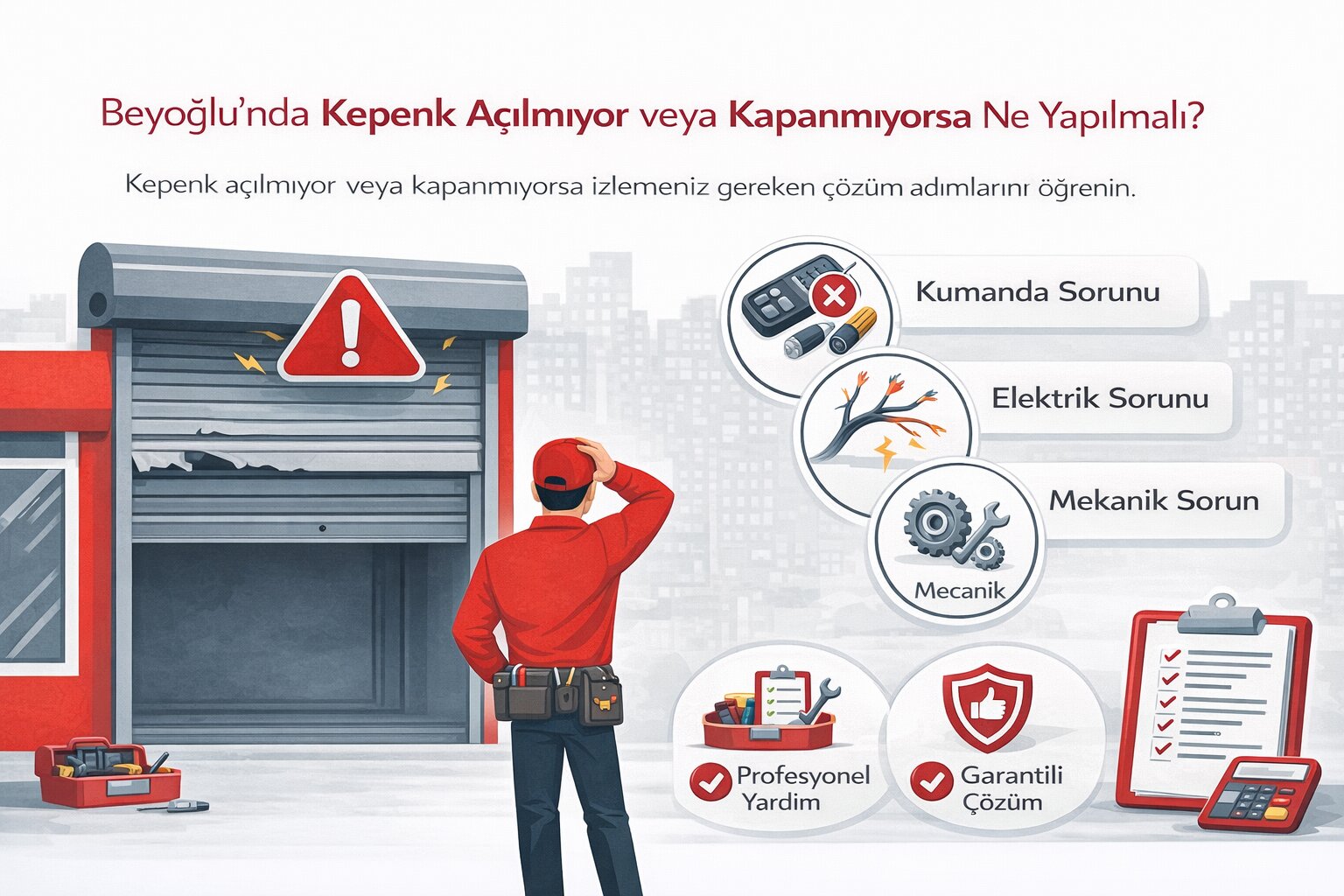 Kepenk Açılmıyor veya Kapanmıyorsa Ne Yapılmalı? görseli