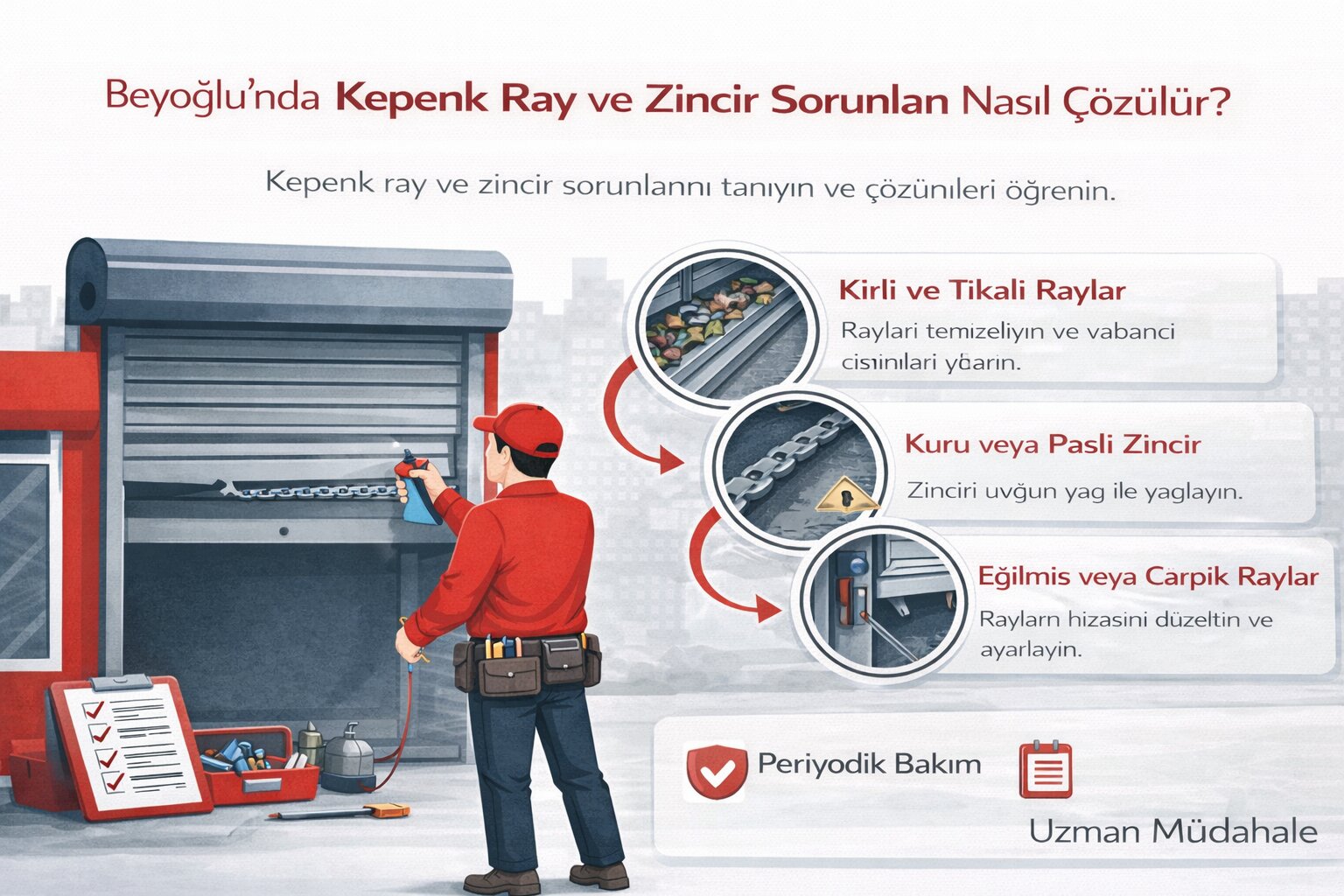 Kepenk Ray ve Zincir Sorunları Nasıl Çözülür? görseli